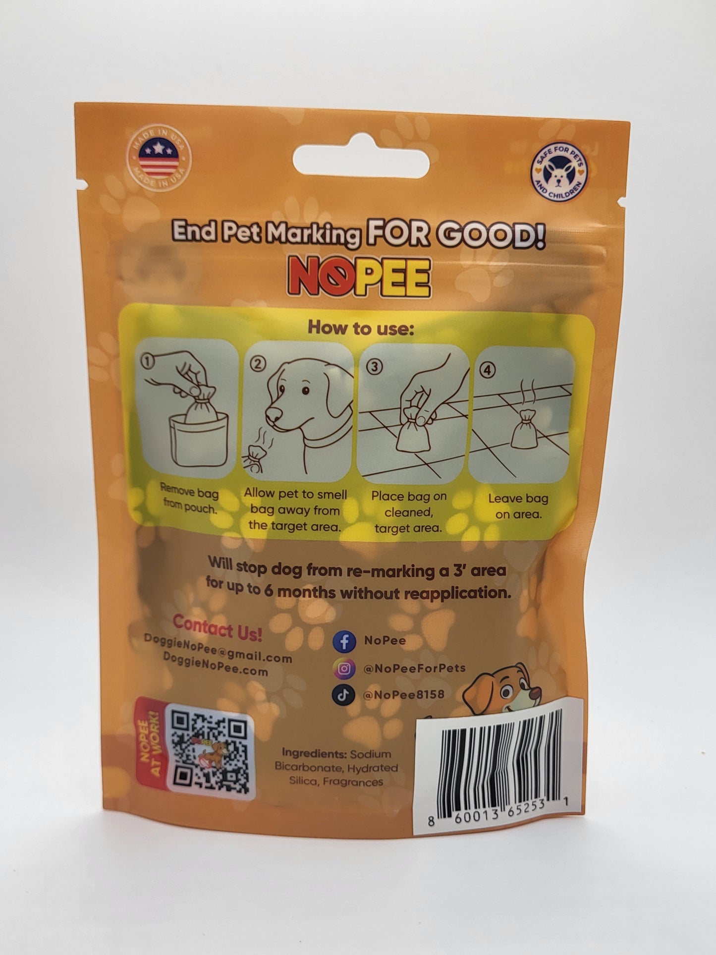 Dog Marking Prevention  Blue with White Paws